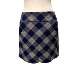Esprit, Blue/Gray plaid skirt, Size 2